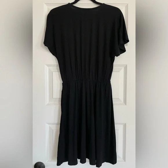 Boden Jersey Black Mini Fit and Flare Dress Size 6P - Picture 3 of 6